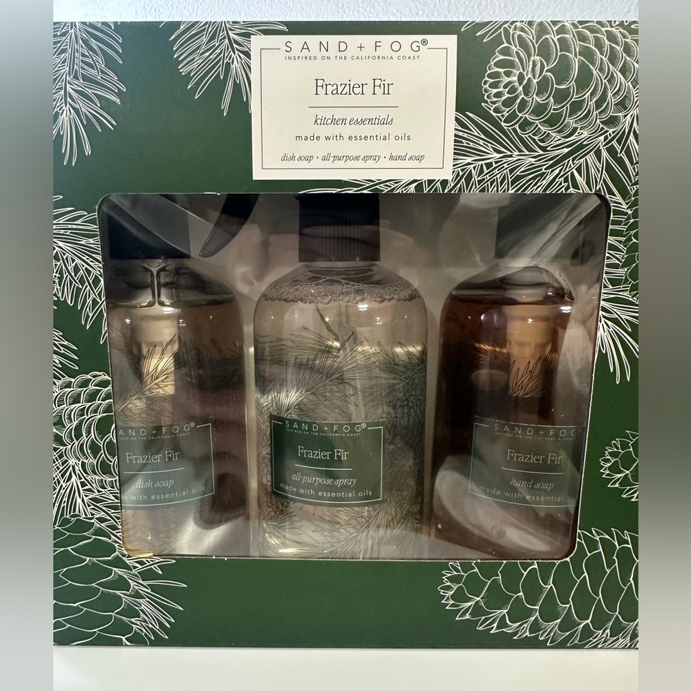 Sand + Fog Kitchen Essentials Frazier Fir dish & hand soap, all purpose spray